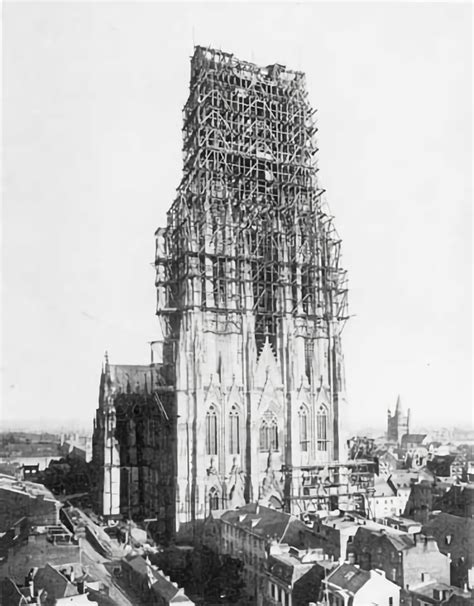 Cologne Cathedral under construction, 1855 : r/europe