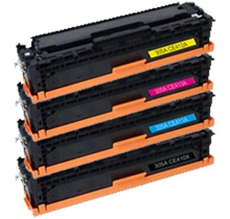 Hp 305a Laser Toner Cartridge Set Black Cyan Yellow Magenta