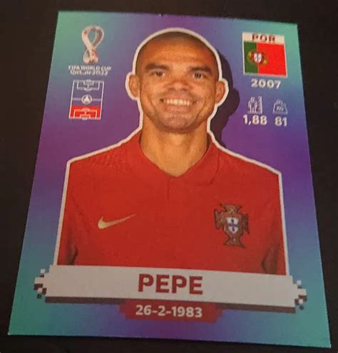 Panini World Cup Qatar Stickers Por Portugal Pepe