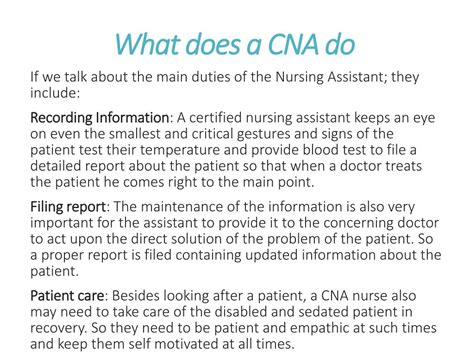 Ppt Certified Nursing Assistant Powerpoint Presentation Free