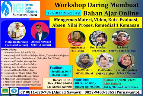 Workshop Daring Pembuatan Bahan Ajar Online Sekolah Dirumah