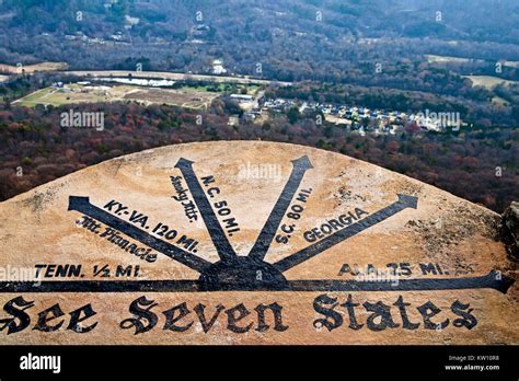 Seven States Plaza In Rock City Gardens On Lookout Mountain Near