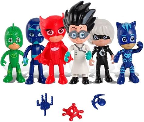 Pyjamasques PJ Masks Pack De 6 Figurines Et 3 Armes Bibou Yoyo