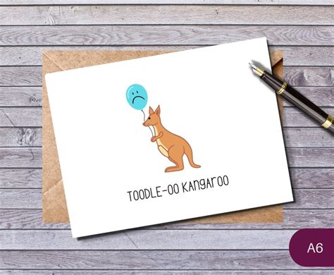 PRINTABLE Farewell Card, Good Luck Card, Australian Goodbye Card, Pun ...