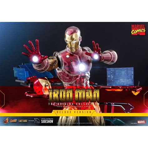 Hot Toys Iron Man Deluxe Marvel The Origins Collection Comic Figurine Figurine