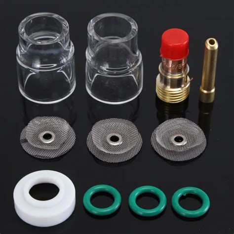 Tig Welding Torch Gas Lens Pyrex Cup Mm Collet Kit For Wp