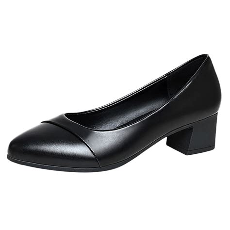 HSMQHJWE Low Heel Pump Shoes Women's Closed Toe Dressy Pump Formal ...