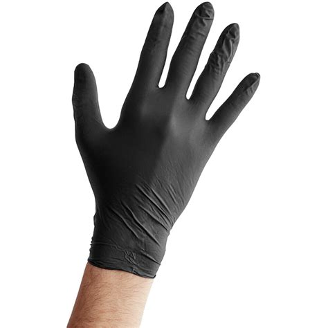 Lavex Powder Free Disposable Nitrile Black Mil Thick Textured Gloves