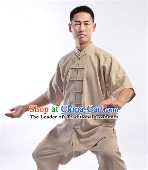 Traditional Chinese Top Cross Elastic Linen Kung Fu Costume Martial