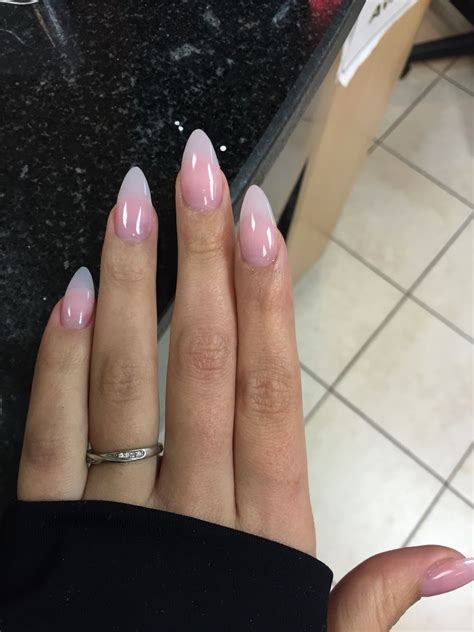 Natural Almond Shaped Nails Almond Acrylic Nails Almond Nails