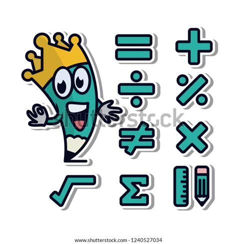 Math Vinyl Sticker Icons Stock Vector Royalty Free 1240527034