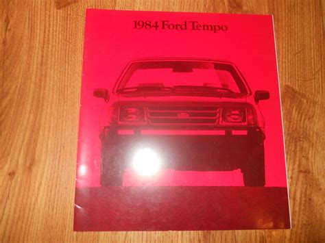 1984 Ford Tempo Dealer Catalog Ebay