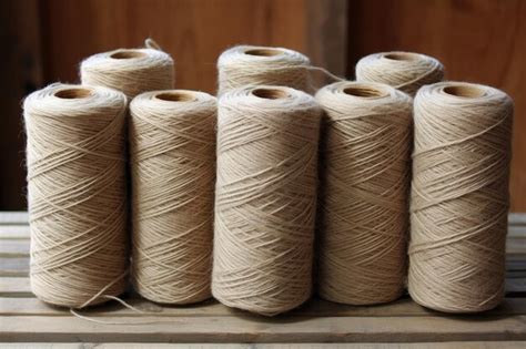 Premium Photo Hemp Thread Woven From Raw Hemp Material