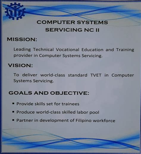 Computer Systems Servicing Ncii Tesda Ptc Tarlac