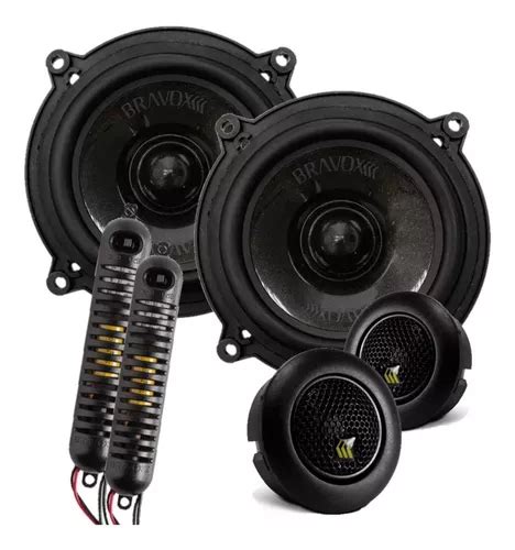 Kit Vias Polegadas Bravox Cs Bk W Rms Ohms Par Parcelamento