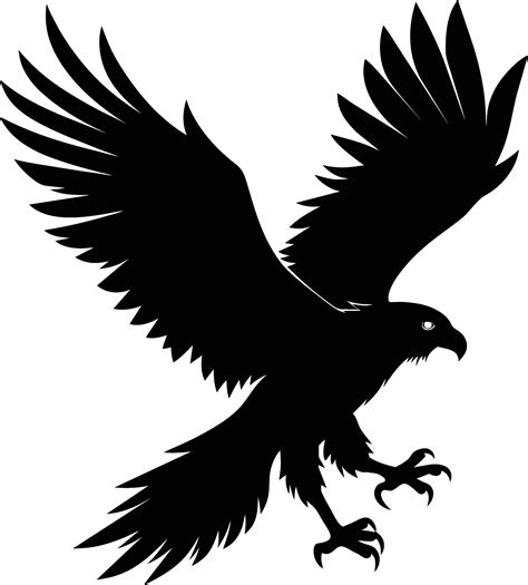 a black and white silhouette of an eagle 42978488 Vector Art at Vecteezy