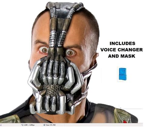 Bane Dark Knight Rises Mask With Includes Voice Changer Costume