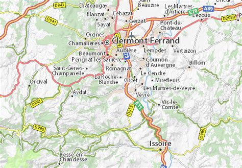 Kaart Michelin Le Crest Plattegrond Le Crest Viamichelin