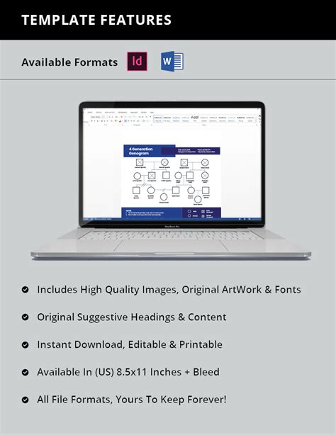 Basic Generation Genogram Template In Word Indesign Google Docs