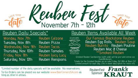 ReubenFest : Beer Corner USA