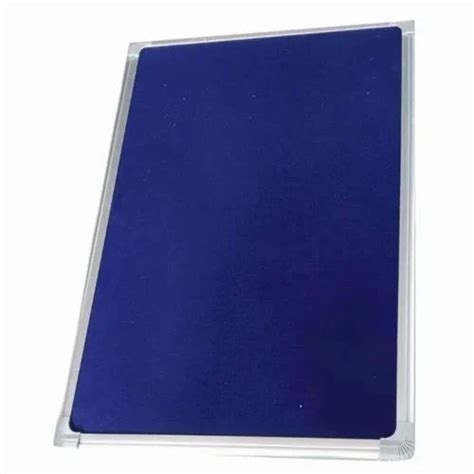 Felt Rectangular 2x3 Blue Notice Board Frame Material Durable Aluminium Board Size 24x18