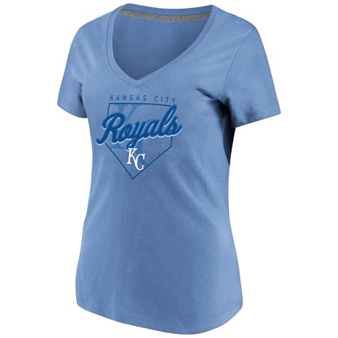 Womens Majestic Light Blue Kansas City Royals Cling To The Lead V Neck