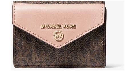 Michael Kors Jet Set Charm Small Logo And Leather Envelope Trifold