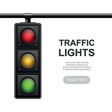 3d Traffic Light Banner For Safety Design Traffic Light Icon Traffic