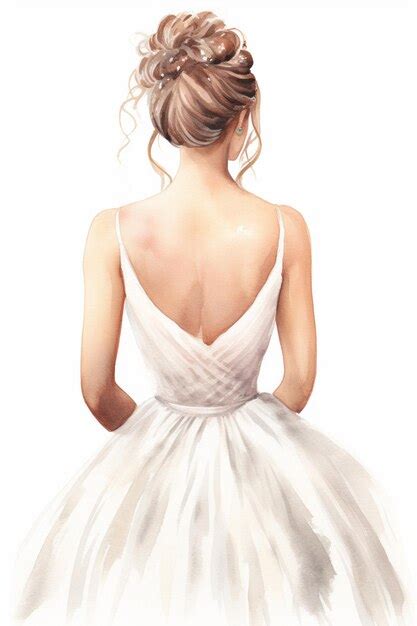 Premium Photo There Is A Woman In A White Dress With A Braid In Her