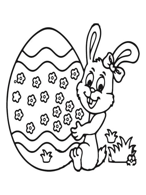 Easter Bunny and Huge Egg 2 - Coloring Pages