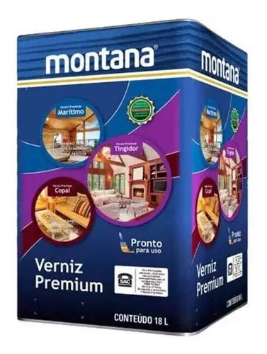 Lata Maritimo Verniz Montana 18 Litros Acabamento Brilhante Cor Natural