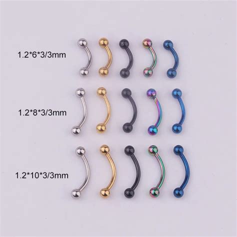 1Pc Punk Medical Stainless Steel Barbell Helix Lobe Tongue Belly Nose