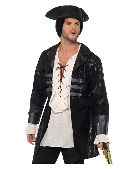 Buccaneer Pirate Costume Jacket Black at | Horror-Shop.com