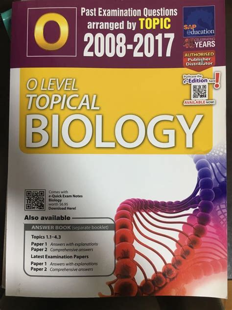 Olevel Biology Topical TYS Hobbies Toys Books Magazines