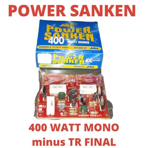 Jual Kit Driver Power Ampli Sanken Watt Minus Tr Final Mono W