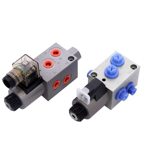 Industrial Hydraulic Solenoid Valve Two Position Six Way 12V 24V DC for sale – Hydraulic ...