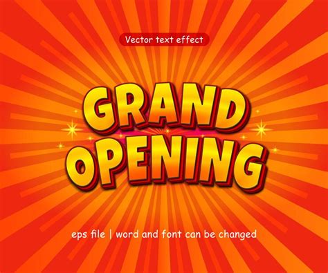 Premium Vector Grand Opening Text Effect Modern Style