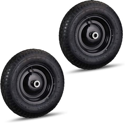 Amazon Relaxdays 2x Wheelbarrow Tyre 4 80 4 00 8 Pneumatic Spare