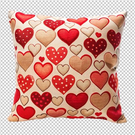 Premium Psd Cute Heart Shape Pillow