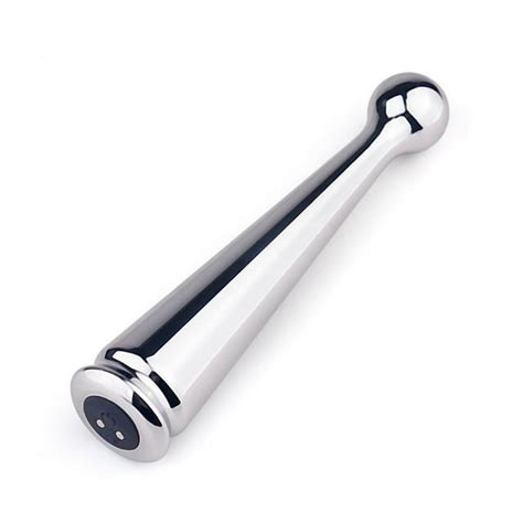 G Spot Massage Dildo Metal Pleasure Wand Anal Stimulation 9 Vibration