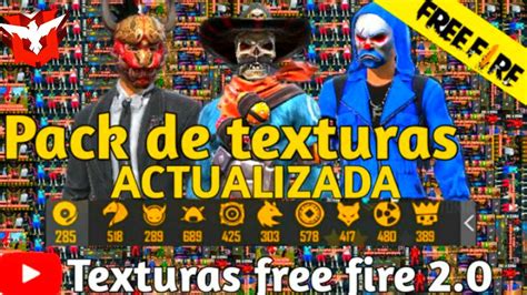 EL MEJOR PACK DE TEXTURAS FREE FIRE ACTUALIZADO ROPA SUPER EXCLUSIVA