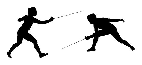 Fencing Sport Silhouette Vector Images Over 1 400