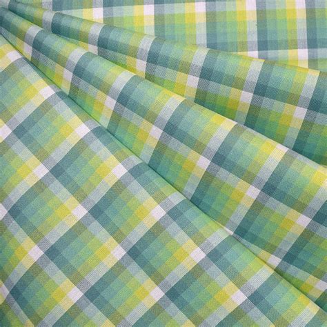 Tonal Check Plaid Cotton Shirting Sage Style Maker Fabrics