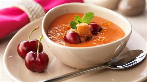 Gazpacho de cerezas receta fácil y casera Recetaly