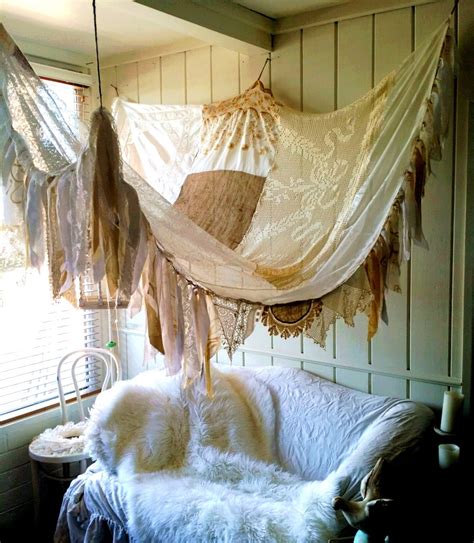 Bed Canopy Rustic Shabby Chic Boho Wedding Bohemian Hippy Made