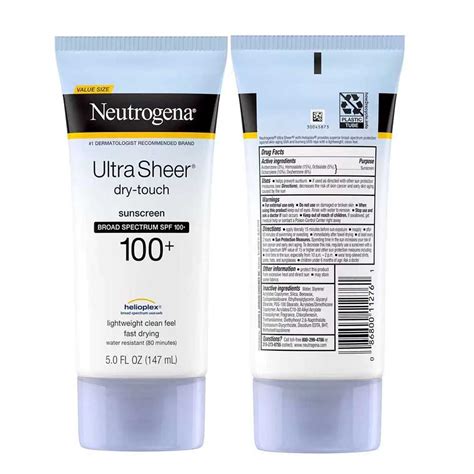 Neutrogena Ultra Sheer Dry Touch Spf Sunscreen Ml Sinin