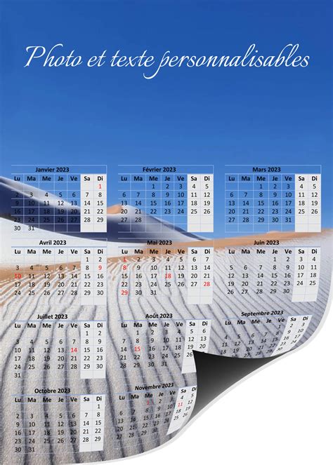 Calendrier Magn Tique Frigo Personnalis A Calendrier Aimant