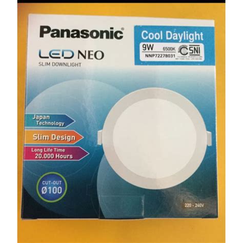 Jual Panasonic Lampu Led Downlight Panel 9W 9 Watt Putih Shopee Indonesia