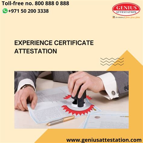 Uae Experience Certificate Attestation Genius Attestation