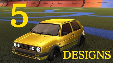 5 VOLKSWAGEN GOLF GTI DESIGNS ROCKET LEAGUE YouTube